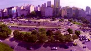 Efecto tilt shift (Maqueta) Av. 9 de Julio Buenos Aires, Argentina