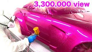 How to paint Pink flake & Candy painting with HONDA S2000 with Wide body kit