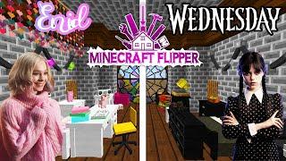 MERCOLEDÌ ADDAMS E ENID! CREO LA LORO CASA!  - MINECRAFT FLIPPER