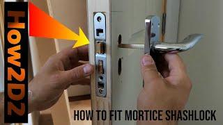 Installing lock with the key on interior fire door  .  How to install Mortice shashlock Fitting