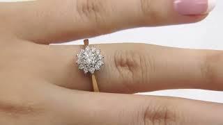 Round Cut Halo Engagement Ring HD133