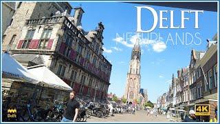 Delft, Netherlands 2023 / Walking Tour in Delft - The city centre- The Old Church tower