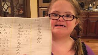 Sarah Grace Learns Cursive