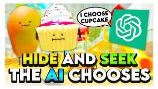 Using AI to CHOOSE my Hide & Seek FOOD in Secret Staycation on Roblox! 