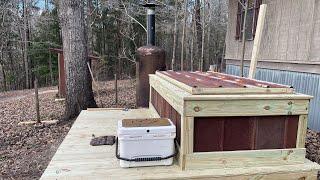 Finishing The Homemade Wood Burning Hot Tub DIY.