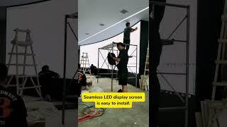 Curved seamless LED display installation #ledscreenfactory #led #ledscreen #display