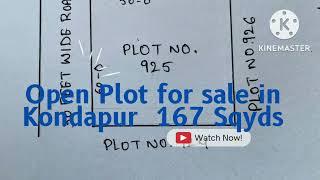 Open plot for sale in Kondapur Hyderabad || 7995650287