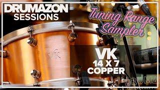 VK Drums 14 x 7 Copper Snare Drum, Audio Demo by Drumazon, Feat. Rocky Morris (Van Kleef)