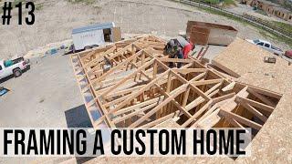 Building A Custom Home | #13 - Entryway Soffit Framing & Sheathing!