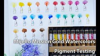 Mijello Mission Gold Pure Pigment Testing - Korea Watercolor