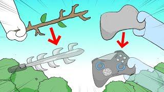 weapons picked up from the ground 