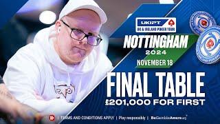 PokerStars UKIPT Nottingham Main Event Final Table live from Dusk Till Dawn | £201,000 for 1st Place