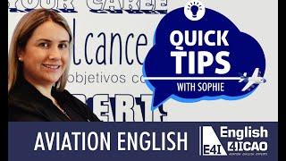 Quick Tips- Aviation English - ICAO