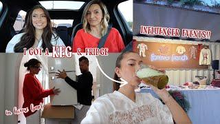 HOLIDAY influencer events AND keg SET UP!!! vlogmas day 3