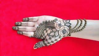 Holi special mehndi design front hand | flower mehndi design front hand | beautiful holi mehndi