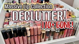 MASSIVE LIP COLLECTION DECLUTTER! OVER 170 LIPPIES GONE! + MY TOP FAVORITE LIP PRODUCTS!