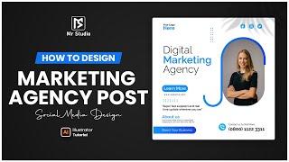 Digital Marketing Agency Social Media Post and Square Flyer Design | Photoshop Tutorial