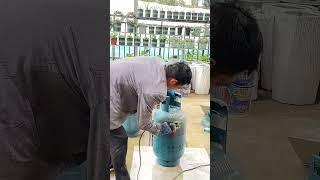 A good way to cut a waste gas cylinder #amazing #satisfying