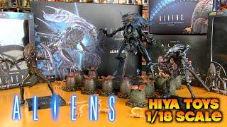 Hiya Toys 1/18 scale ALIENS Queen, Warriors, Facehuggers &  Eggs (2021)