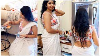 Request white Saree Vlog ||