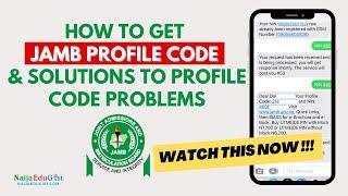 How To Get JAMB PROFILE CODE 2025 & Solutions To Issues | JAMB 2025 | Generate JAMB PROFILE CODE