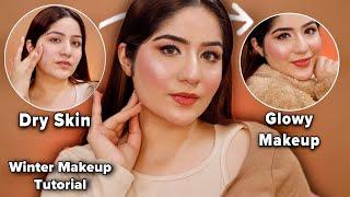 Step by Step DRY SKIN WINTER Makeup Tutorial️ 