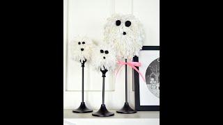 How to Make Pom Pom Ghosts - Apricot Polkadot