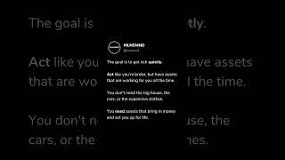 Stealth wealth is the goal! #mlnsmnd