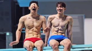 Diving with a tight red speedo!  (Diving: pt.2)