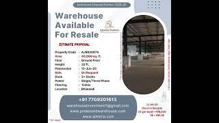 40,000SQ FT WAREHOUSE PROPERTY AVAILABLE FOR RESALE IN BHIWANDI SUITABLE FOR E-COMMERCE COMPANY