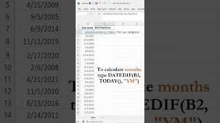 How to Quickly Calculate Work Experience in Excel