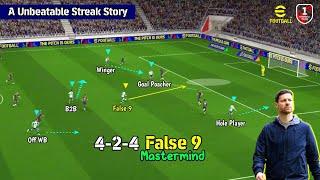 Mastered in 4-2-4 x False 9 Mastermind Tactics 🫡 Best Formation & Tactics in eFootball 25 Mobile 