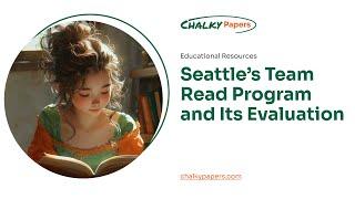 Seattle’s Team Read Program and Its Evaluation - Essay Example