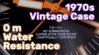 New Watch with 1970s Vintage Case - 0 Meters Water Resistance - Cincinnati Watch Company Desk Diver