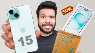 ₹50K iPhone 15 Unboxing From Flipkart BBD SALE