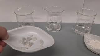 The effect of surface area and particle size on the rate of a chemical reaction.