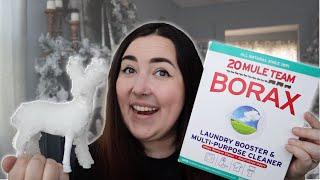 DIY Faux Crystal Winter Decor / Crystalizing Christmas Decorations with Borax for Frozen Ice Effect