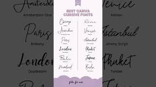 12 Best Canva Cursive Fonts for Scroll-stopping Designs |