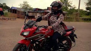 Bangladeshi Lady Biker || Safe Ride With Helmet || Biker Bd || 300 Ft Purbachal || Yamaha