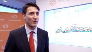 Prime Minister Justin Trudeau with Thomson Reuters