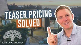 Oakland Montclair Teaser Pricing Solved | Oakland Real Estate Market