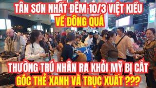 Tân Sơn Nhất 10/3 Việt Kiều về đông quá, Thường trú nhân ra khỏi Mỹ bị cắt góc thẻ xanh và trục xuất