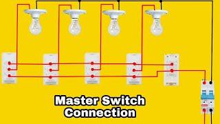 Master Switch Connection With Two Way Switch || Hostel Wiring Connection || It's Electrical ||