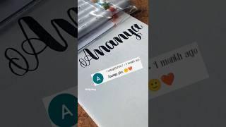 Calligraphy/ brush pen calligraphy/ name request/ alphabet lettering/ daily art @artbyvincy