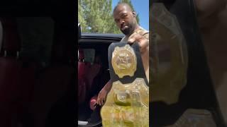  JON JONES TAUNTS TOM ASPINALL BY SHOWING OFF ALL OF HIS UFC TITLES