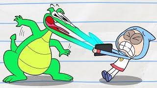 Drache klebte an seinem Tablet! | (NEU) Junge & Drache | Cartoons für Kinder | Wildbrain Toons