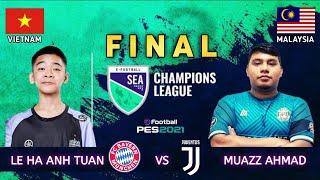 FINAL SEA CHAMPIONS LEAGUE PES 2021 - LE HA ANH TUAN (VIETNAM) VS MUAZZ AHMAD (MALAYSIA)