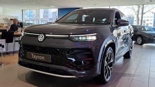 The new Volkswagen Tayron R-Line Walk around in Dolphin Grey in 4K