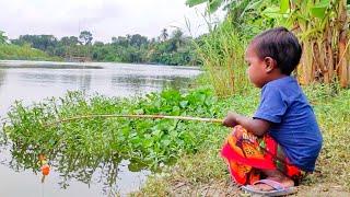 best hook fishing 2021|little boy hunting fish by fish hook from beautiful nature (part-03)