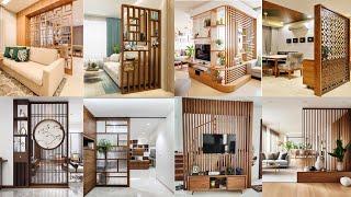 Modern Living Room Wall Partition design | Room Divider design Ideas | Wood Room partition interior